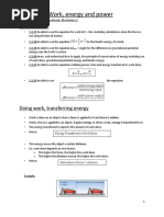 Cambridge Physics U1 Work, Energy and Power