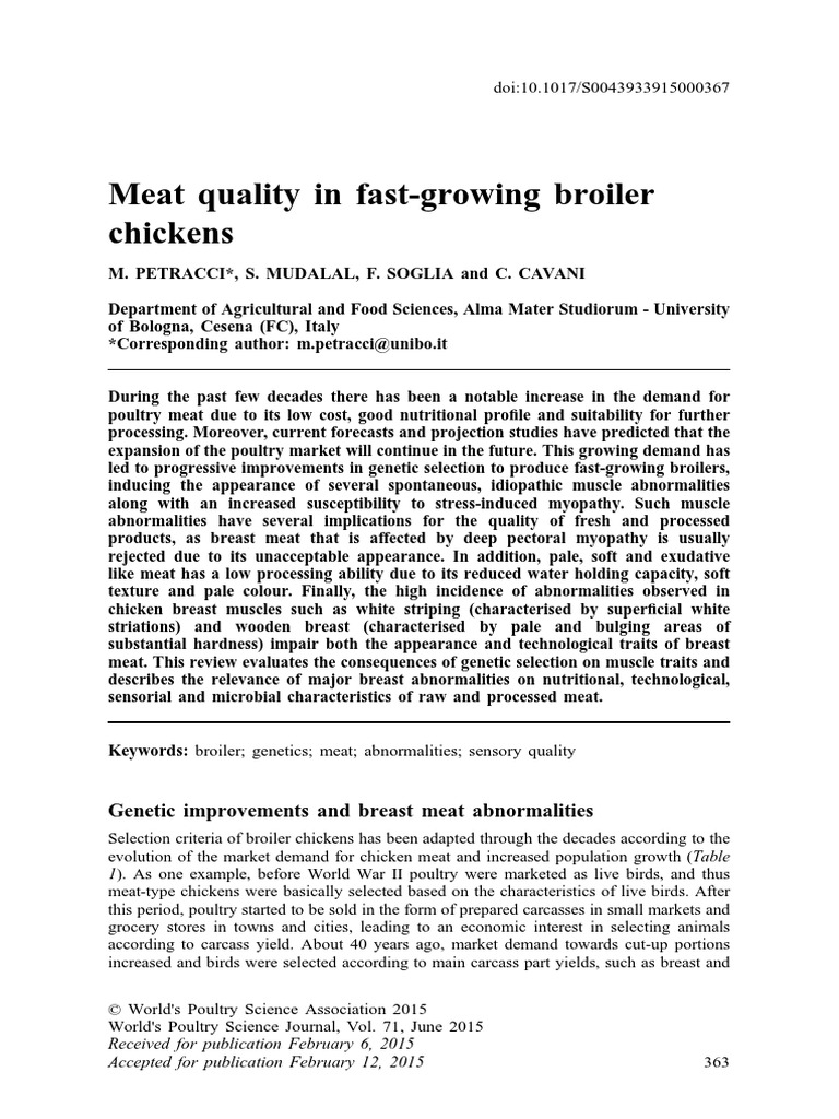 Meat Quality Review EPCLICENTA01 PDF PDF Poultry Meat
