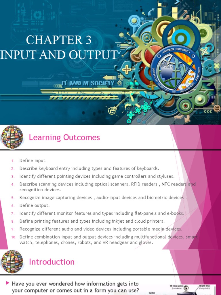 Chapter 3 - Input and Output | PDF | Printer (Computing) | Computer Monitor