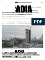 El Edificio Aquarela de Cartagena será demolido