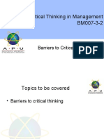 Critical Thinking in Management BM007-3-2