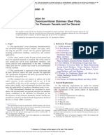 Chromium and Chromium-Nickel Stainless Steel Plate, Sheet, and Strip For Pressure Vessels and For General Applications