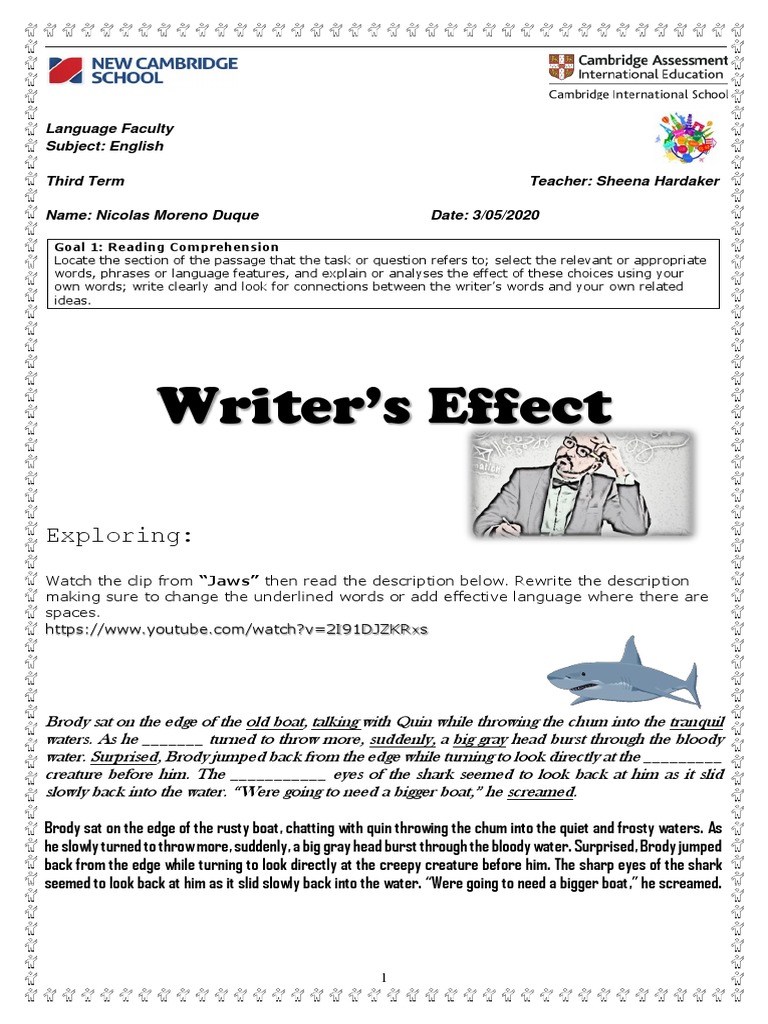 Analyzing Writer's Effect in IGCSE | PDF | Nightmare | English Language
