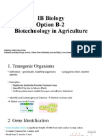 IB Biology Option B-2 Biotechnology in Agriculture