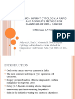 Touch Imprint Cytology: A Rapid and Accurate Method For Diagnosis of Oral Cancer Original Article