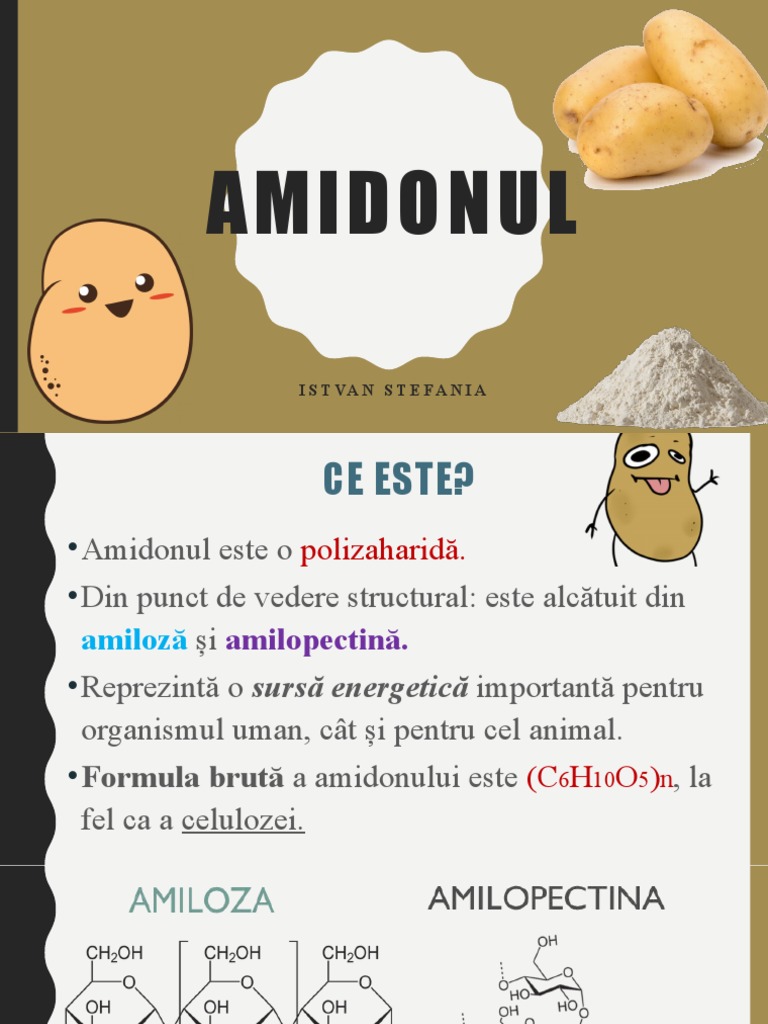 Amidonul - Proiect Chimie | PDF