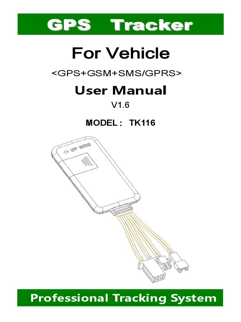TK116 GPS Tracker Installation Guide | PDF | Relay | Online And Offline