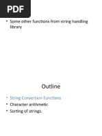 String handling library functions