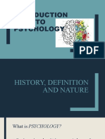 Introduction to Psychology: History, Definition and Nature