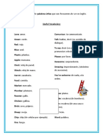 1.1 Vocabulary Sheet