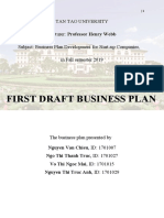 First Draft Business Plan