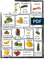 Grocery Price List