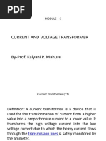 Current and Voltage Transformer: Module - 6