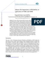 A Proposal To Enhance The Importance of Reliability in The Application of NDE and SHM - 2017