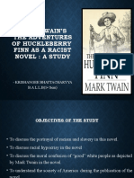 Mark Twain'S The Adventures of Huckleberry Finn As A Racist Novel: A Study