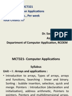 Course Code: MCT321 Course: Computer Applications L: 3 HRS., T: 1 HRS., Per Week Total Credits: 07