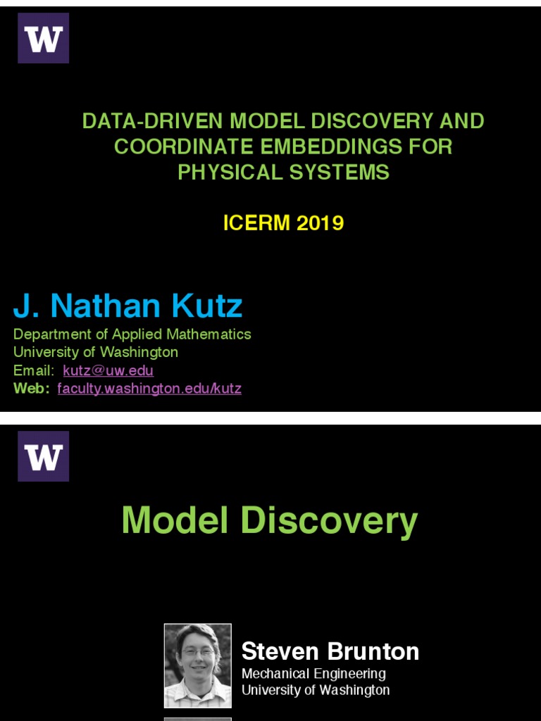 Data Driven Model Discovery and Coordinate Embeddings For Physical ...