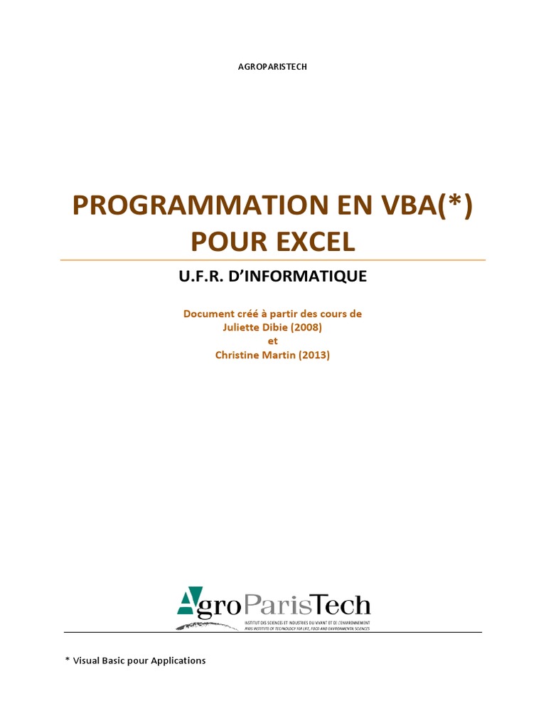 Exercices Corrigés VBA pour Excel | PDF | Visual Basic for Applications ...