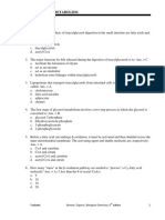 Chapter 25: Lipid Metabolism: Multiple Choice