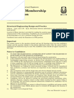 Chartered Membership Examination: The Institution of Structural Engineers