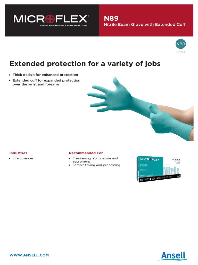 Extended Protection For A Variety of Jobs Nitrile Exam Glove With
