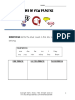Point of View Practice Worksheet PDF