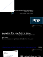 Analytics: The New Path To Value, Smarter Industries Symposium