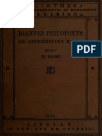 Ioannes Philoponus - de Aeternitate Mundi Contra Proclum (Rabe, BT) PDF