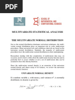 Multivariate Statistical Analysis: The Multivariate Normal Distribution