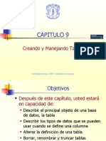 Capitulo 9: Creando y Manejando Tablas