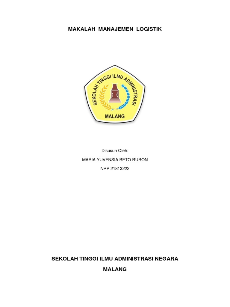 Tugas Makalah Manajemen Logistik Pdf