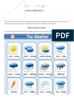 Types of Weather With Pictures Learning English