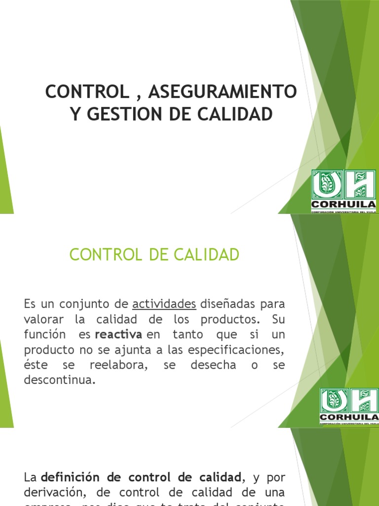 Diferencias entre Control y Aseguramiento de Calidad | PDF | Gestión de ...