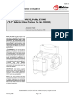 F-1 SELECTOR VALVE, PC - No. 575995 ("F-1" Selector Valve Portion, Pc. No. 599325)