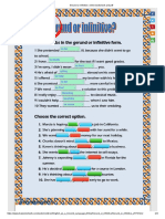 Gerund or Infinitive - Online Worksheet and PDF