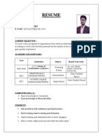 Resume: Ankit Rao Mobile: +91-8874198921