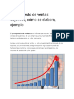 Presupuesto de Ventas Y Presupuestos de Gastos de Venta