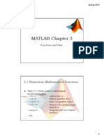 MATLAB Chapter 3: 3.1 Elementary Mathematical Functions