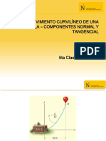 5ta Clase - Cinemática Del Movimiento Curvilíneo-Componentes Normal y Tangencial PDF