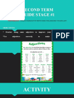 Second Term Guide Stage #1