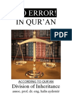 No Error in Quran Division of Inheritance