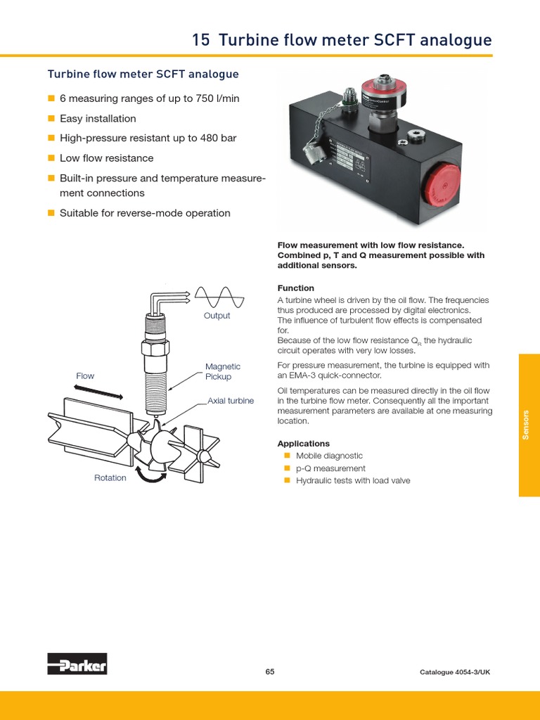 Turbine FL Ow Meter SCFT Analogue PDF Flow Measurement Electrical