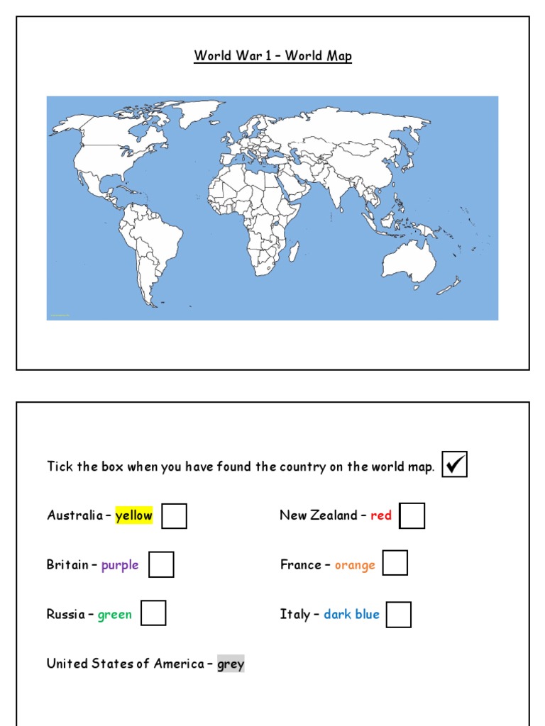 ww1 - World Map | PDF
