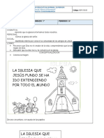 Grado 1° Unica Guia de Religion Integrada para 6 Semanas