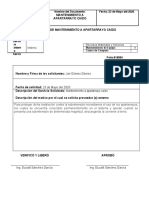 Programa de Mantenimiento A Apartarrayo Caido