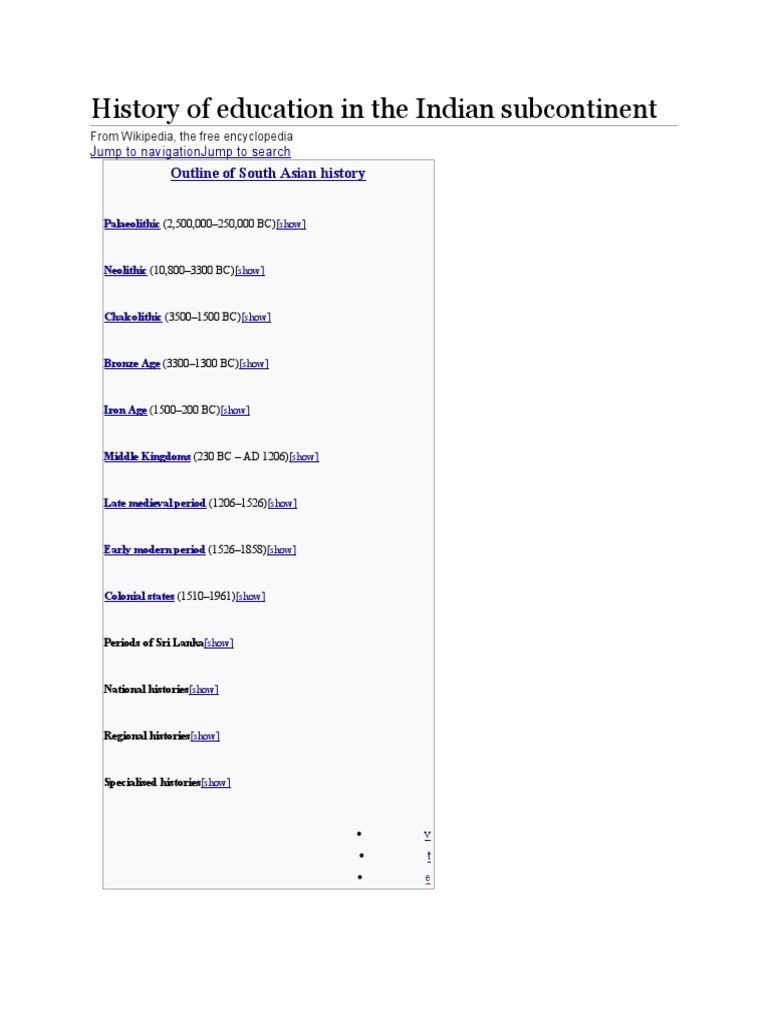 Indian Education History Overview | PDF | Schools | Religious Education