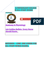 Anatomy & Physiology Golden Points For All Staff Nurse Exams