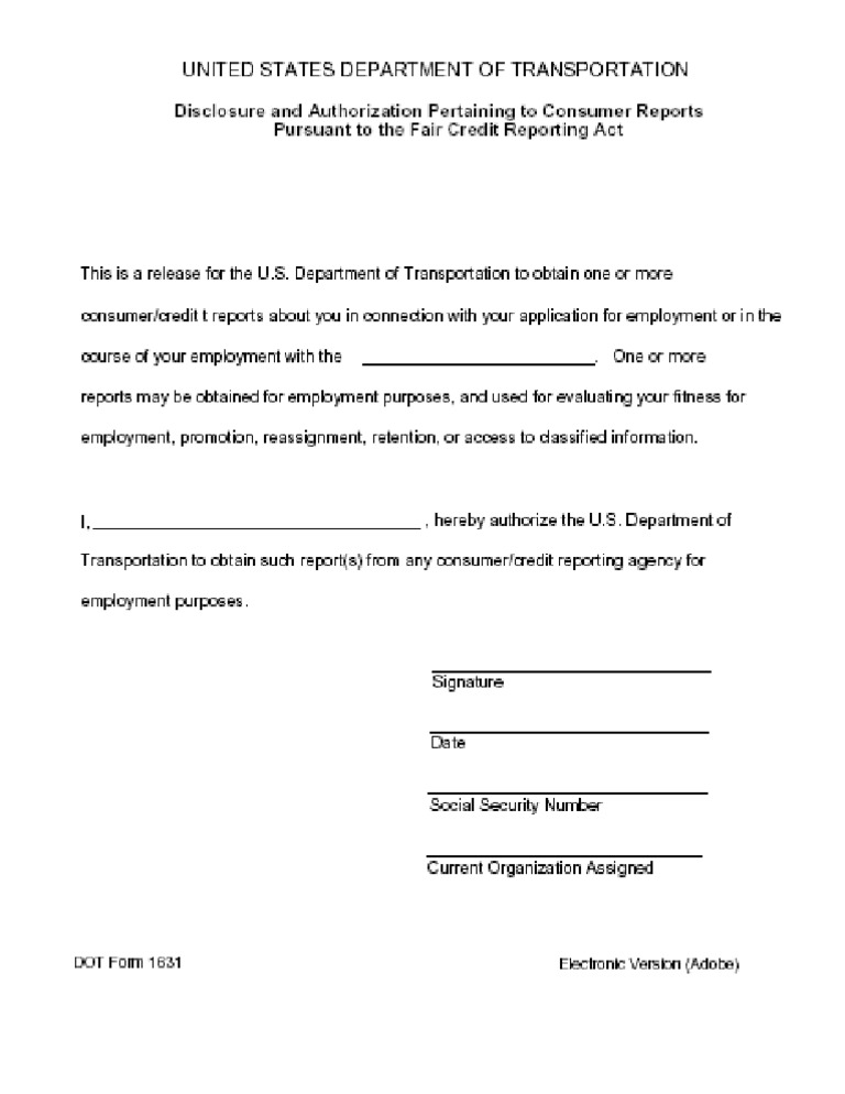 DOT Form 1631 | PDF