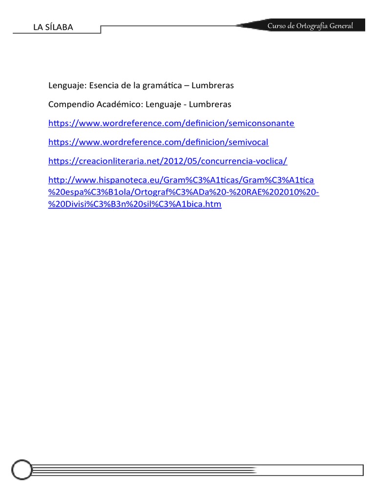 Semiconsonantes y Silabeo en Español | PDF | Sílaba | Vocal