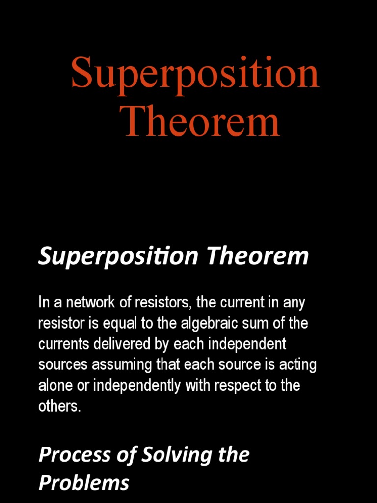 Superposition Theorem for Resistor Networks | PDF | Science & Mathematics